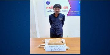 কোটচাঁদপুরে ডিবির অভিযানে এক কেজি গাঁজাসহ ১জন গ্রেফতার