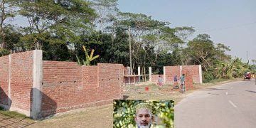 মাদারীপুরের ডাসারে সড়কের জায়গায় অবৈধ স্থাপনা নির্মাণ