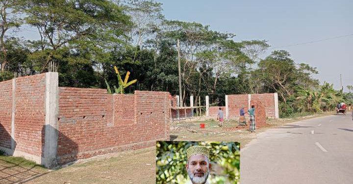 মাদারীপুরের ডাসারে সড়কের জায়গায় অবৈধ স্থাপনা নির্মাণ