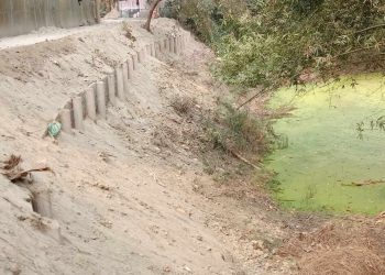 দৌলতপুর হিন্দু পাড়ার রাস্তার কাজে ব্যাপক অনিয়মের অভিযোগ