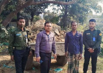 মাধবপুরে অবৈধভাবে মাটি কাটার দায়ে ৫০ হাজার টাকা জরিমানা