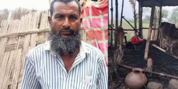 লোহাগড়ায় আগুনে সর্বশান্ত দিনমুজুর ফুল মিয়া 