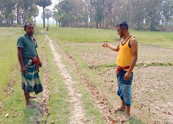 লোহাগড়ায় সরকারি প্রকল্প রাস্তা সংস্কার কাজে অসন্তোষ এলাকাবাসী 