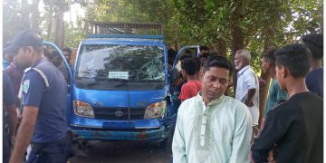 নবীগঞ্জে পিকআপ ভ্যান ও সিএনজির মুখোমুখি সংঘর্ষ গুরুতর আহত ৬