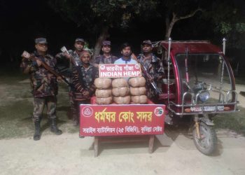 হবিগঞ্জ মাধবপুরে বিজিবি’র পৃথক অভিযানে গাঁজা’সহ আটক-২ অটোরিক্সা জব্দ। 