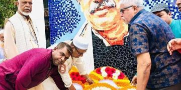 মেহেন্দীগঞ্জে বঙ্গবন্ধুর ১০৪তম জন্মদিনে শ্রদ্ধাঞ্জলি।