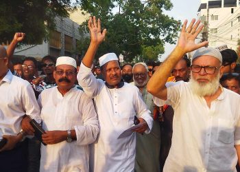 ভেড়ামারা উপজেলা পরিষদ নির্বাচনের চেয়ারম্যান প্রার্থী মুকুলের ঐতিহাসিক পদযাত্রা।