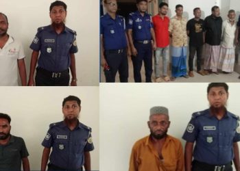 মেহেন্দিগঞ্জে ওয়ারেন্টভুক্ত ১০ পলাতক আসামী গ্রেফতার। 