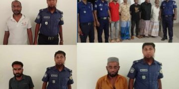 মেহেন্দিগঞ্জে ওয়ারেন্টভুক্ত ১০ পলাতক আসামী গ্রেফতার। 