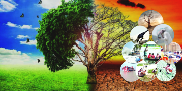 জলবায়ু পরিবর্তনে আবহাওয়ার বৈরী আচরণ;দায়ী মানব কর্মকাণ্ড।