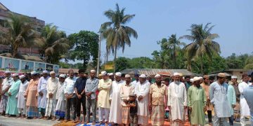 লামার আজিজনগরে বৃষ্টির জন্য ইসতিসকার নামাজ আদায় ।