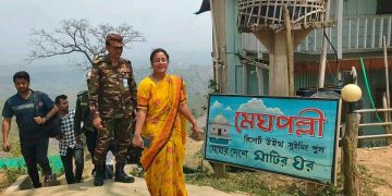 সাজেকে অবৈধভাবে পাহাড় কেটে সুইমিং পুল তৈরি করায় মেঘপল্লী রিসোর্টকে ২ লাখ টাকা জরিমানা