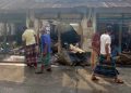 বাগেরহাটে গভীর রাতে লাগা আগুনে ৬ দোকান পুড়ে ছাই