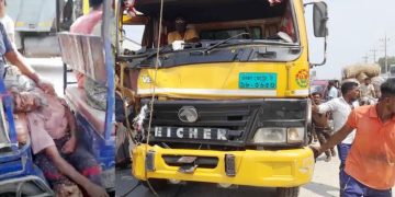 বগুড়ার শেরপুরে ট্রাক ও ট্রলি মুখোমুখি সংঘর্ষ নিহত ১ আহত ২