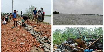 বাগেরহাটের রামপালে ঘূর্ণিঝড় রেমালের তান্ডবে ব্যাপক ক্ষয় ক্ষতির সংকা।