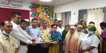 ধামরাইয়ের উপজেলা স্বাস্থ্য ও পরিবার পরিকল্পনা কর্মকর্তা ডা. নুর রিফফাত আরা’র বিদায় সংবর্ধনা । 