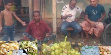 গরমে স্বস্তি পেতে মানিকগঞ্জে কদর বেড়েছে তাল শাঁসের।