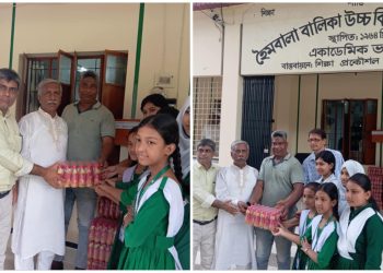 সিরাজগঞ্জে ৫’শ শিক্ষার্থীদের মাঝে জুস বিতরন করলেন চেয়ারম্যান রিয়াজ উদ্দিন।