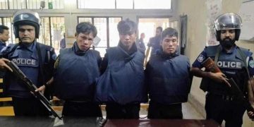 বান্দরবানে কেএনএফের ৩ সদস্য জেলে।