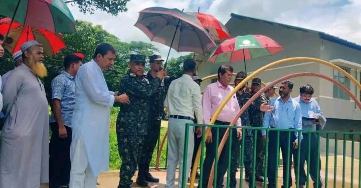 সিসি ব্লক দ্বারা নদী রক্ষা বাঁধ নির্মান।