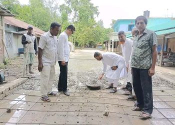 বান্দরবান লামা পৌরসভায় উন্নয়নের কাজ চলমান। 