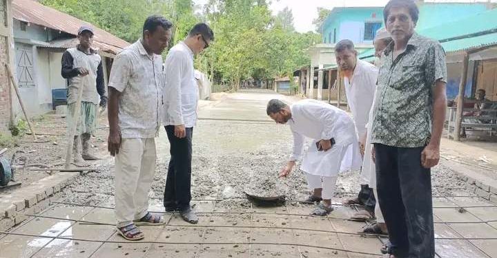 বান্দরবান লামা পৌরসভায় উন্নয়নের কাজ চলমান।