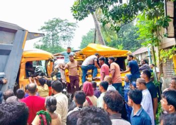 পাঁচবিবিতে কারগো ট্রাক ও পদ্মা তেলবাহী ট্রাক মুখোমুখি সংঘর্ষে আহত ২ জন।