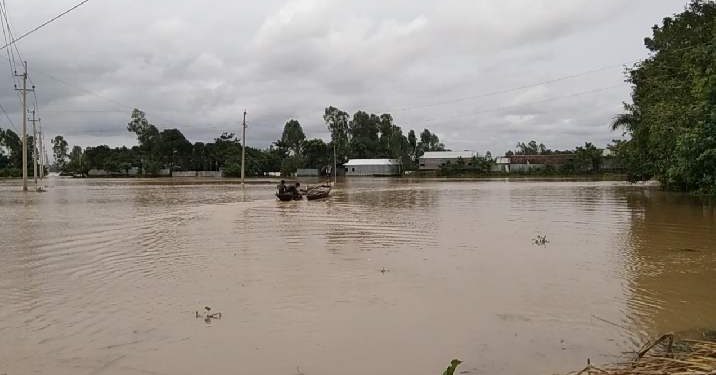 রৌমারীতে আবারও বন্যার আশংকা নিম্নাঞ্চল প্লাবিত।