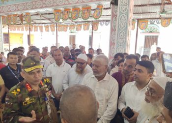 ধামরাইয়ে মাধব মন্দির পরিদর্শনে করেন পদাতিক ডিভিশনের জিওসি মেজর মোঃমঈন খান I