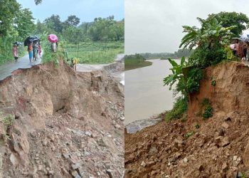 লামায় মাতামুহুরী নদীর ভাঙ্গনে সড়ক চলাচল বিচ্ছিন্ন।