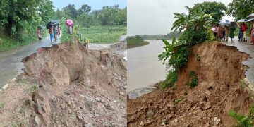 লামায় মাতামুহুরী নদীর ভাঙ্গনে সড়ক চলাচল বিচ্ছিন্ন।