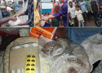 বন্যাকবলিত ও অসহায় মানুষের পাশে দাঁড়ালেন খুলনা সাহায্য ফাউন্ডেশন।