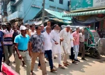 পাঁচবিবিতে শেখ হাসিনার বিচারের দাবিতে বিএনপি’র বিক্ষোভ মিছিল।