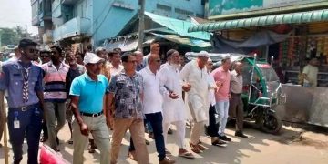 পাঁচবিবিতে শেখ হাসিনার বিচারের দাবিতে বিএনপি’র বিক্ষোভ মিছিল।