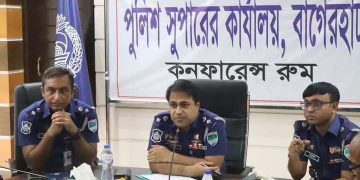 বাগেরহাটের সাংবাদিকদের সাথে মত বিনিময় করেন নবনিযুক্ত পুলিশ সুপার।