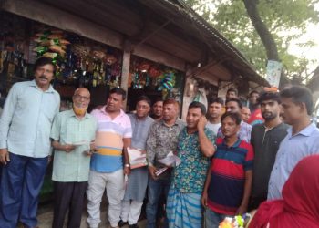 রাষ্ট্র কাঠামো মেরামতের ৩১দফা বাস্তবায়নে ৬নং আদারভিটা ইউনিয়ন বিএনপির লিফলেট বিতরণ ।