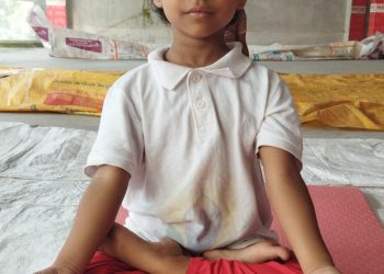 যোগের মাধ্যমে আমরা শরীর মন ও আত্মার বিকাশ ঘটাতে পারি।