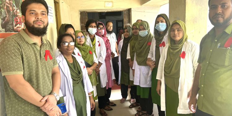 হবিগঞ্জ মাধবপুরে এক দফা দাবিতে নার্সদের কর্ম বিরতি।