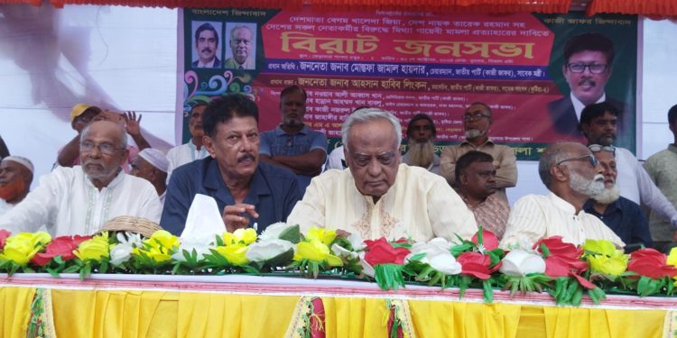 কুষ্টিয়া ভেড়ামারায় জাতীয় পার্টির বিশাল জনসভা।