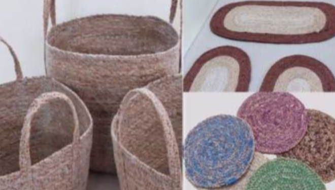 টাঙ্গাইল আনারসের আঁশ দিয়ে তৈরি হচ্ছে সুতা ও শৌখিন পণ্য।