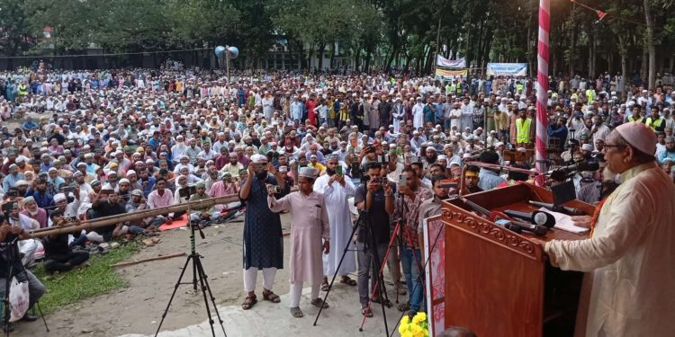 দীর্ঘ ১৫ বছর পর বগুড়ার শেরপুরে জামায়াতের বিশাল শোডাউন।