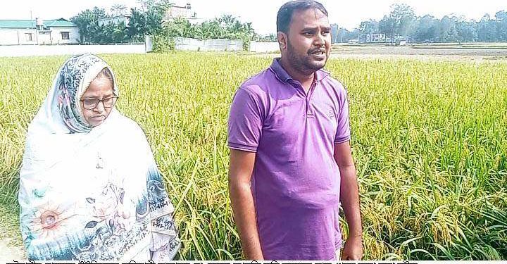 রৌমারীর যাদুর চরে পেষী শক্তির বলে জমি দখল।