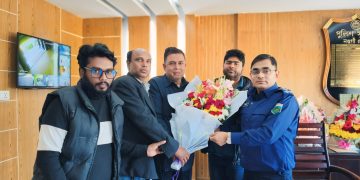বাংলাদেশ মফস্বল সাংবাদিক ইউনিয়ন নওগাঁ জেলার নেতৃবৃন্দ নবাগত পুলিশ সুপারের সাথে শুভেচ্ছা ও মতবিনিময়।