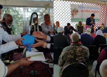 বিজয় দিবস উপলক্ষে মুক্তিযোদ্ধাদের সম্মানে বেড়ায় সংবর্ধনা অনুষ্ঠান।