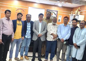 মাধবপুরে নবাগত ইউএনও’র সাথে সাংবাদিকদের মত বিনিময়।