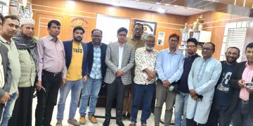 মাধবপুরে নবাগত ইউএনও’র সাথে সাংবাদিকদের মত বিনিময়।