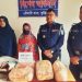কুড়িগ্রাম রৌমারীতে ১৩ কেজি গাঁজাসহ এক যুবতী নারী আটক।
