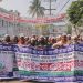 জামালপুরের মাদারগঞ্জে হেফাজতে ইসলামের বিক্ষোভ মিছিল ও সমাবেশ।