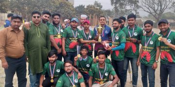 নওগাঁর নিয়ামতপুরে বৈষম্যবিরোধী ছাত্র আন্দোলন এর আয়োজনে প্রীতি ক্রিকেট ম্যাচ অনুষ্ঠিত ।