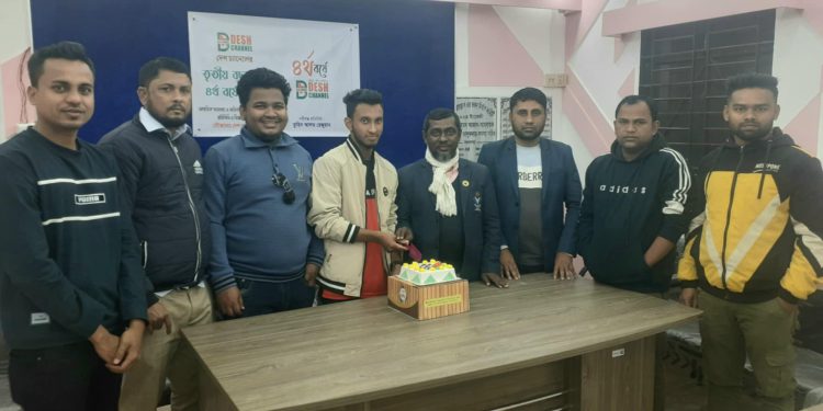 নবীগঞ্জে দেশ চ্যানেল এর প্রতিষ্ঠা বার্ষিকী উদযাপন।